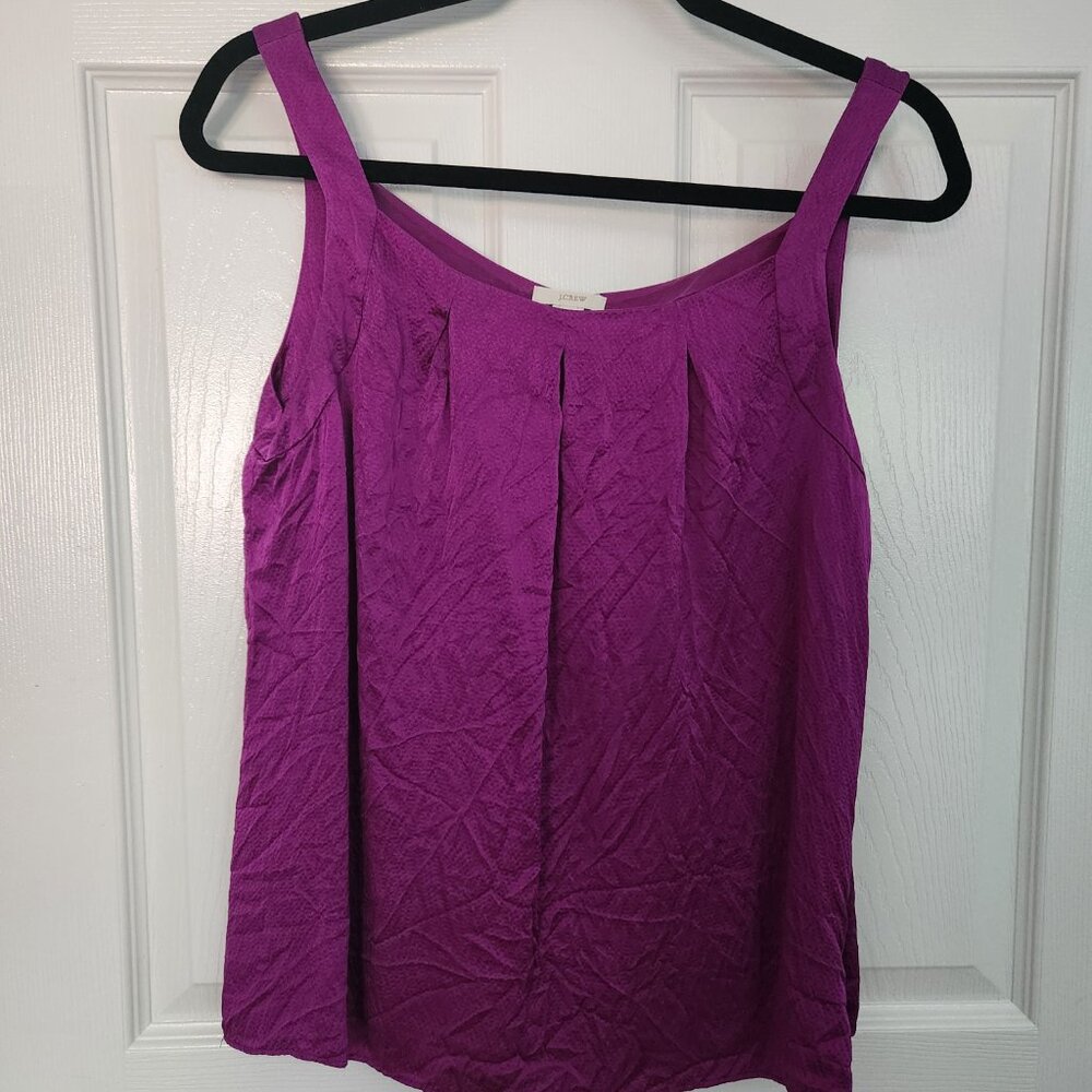 2 silk JCREW tank tops - size 8